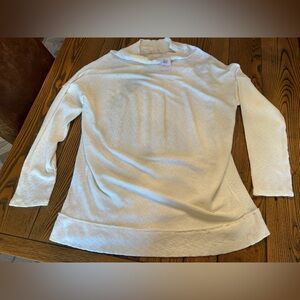 NWT We The Free Cream Oversized Mock Neck Tunic Top, Size XL